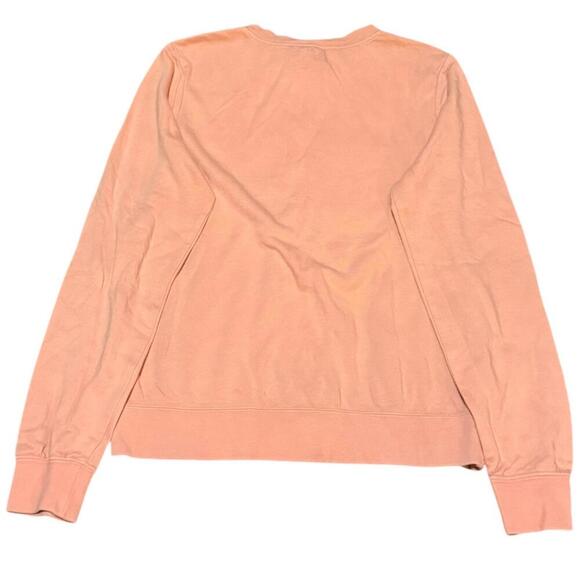 Nike Blush Pink Crewneck Sweatshirt Gold Metallic Logo Size XS - Picture 2 of 5